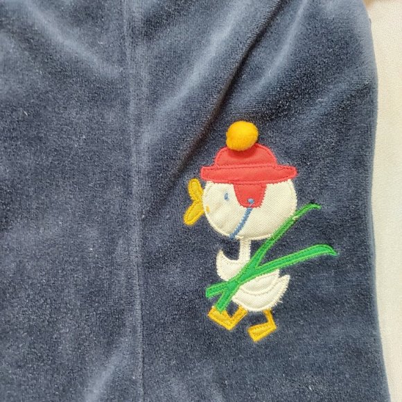 Thomas 3M-6M Blue Romper Collared Snow Ski Duck Applique Vintage - Picture 3 of 5